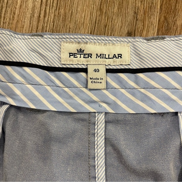 Peter Millar Shorts Mens 40 Seaside Wrightsville Performance Light Blue Golf 9" - Picture 4 of 8